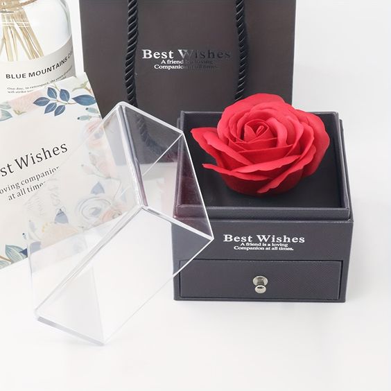 Luxury Eternal Rose Gift Box with Stunning Jewelry