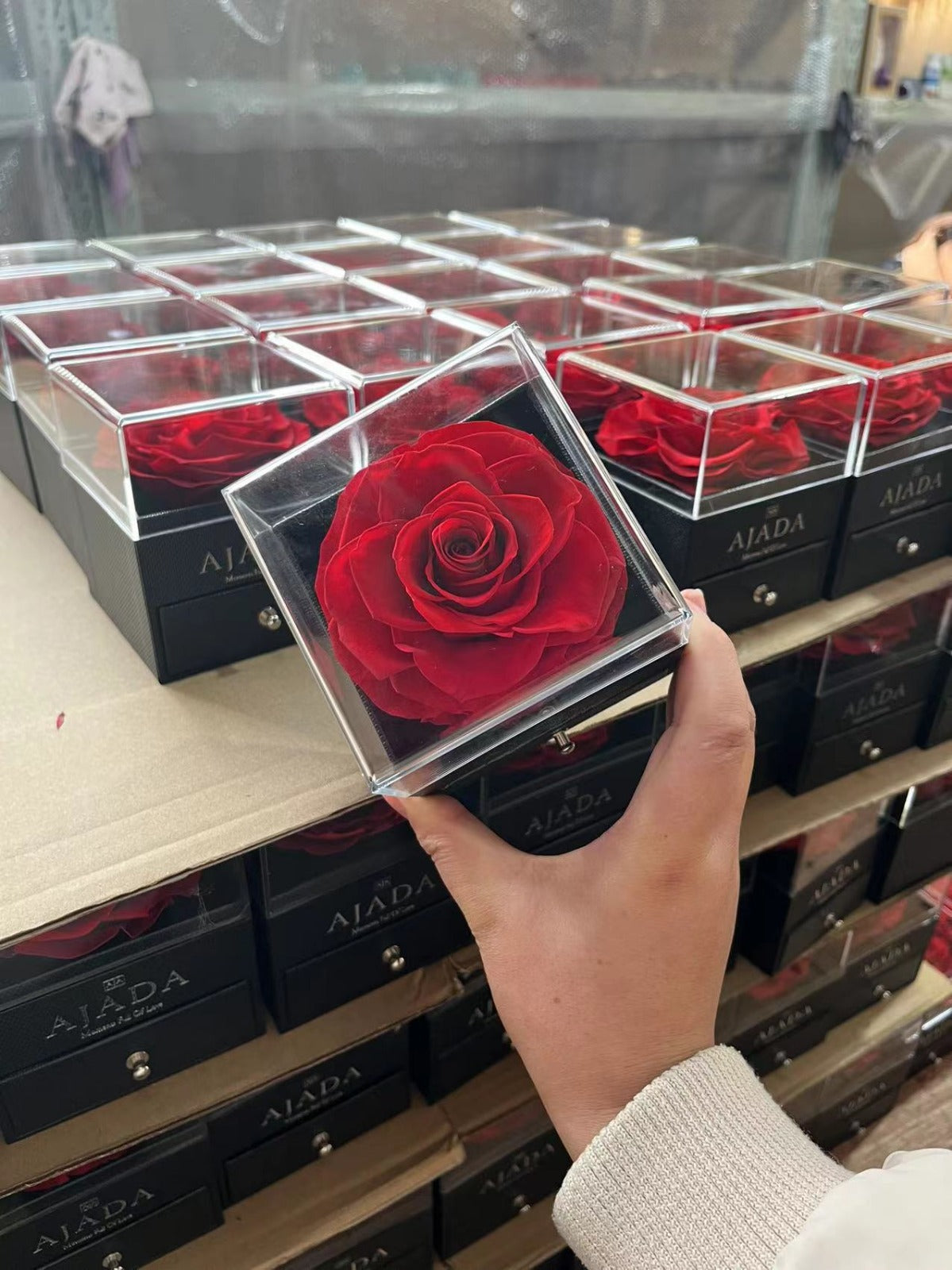 Luxury Eternal Rose Gift Box with Stunning Jewelry