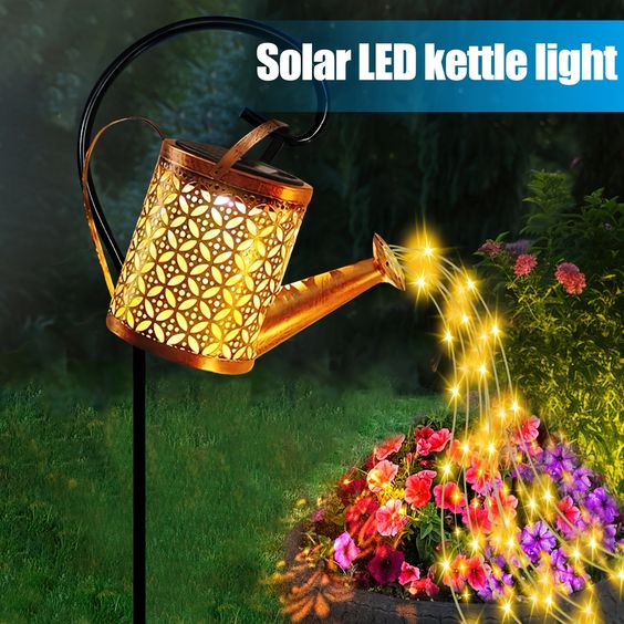 Solar Kettle Waterfall Lamp – Waterproof, Stylish & Decorative Garden Light