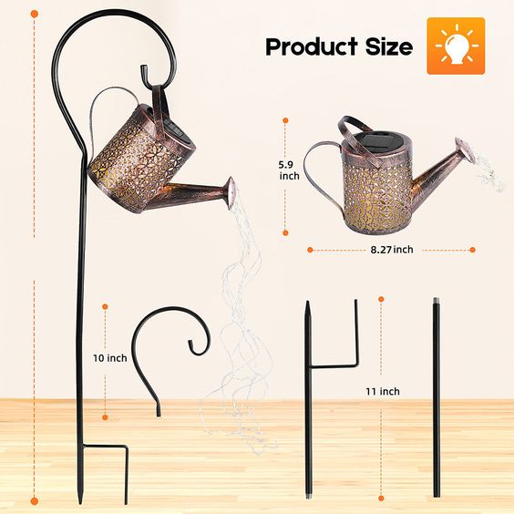 Solar Kettle Waterfall Lamp – Waterproof, Stylish & Decorative Garden Light