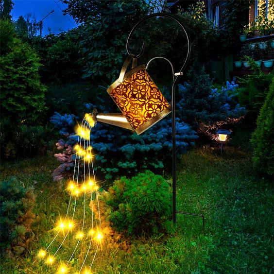 Solar Kettle Waterfall Lamp – Waterproof, Stylish & Decorative Garden Light