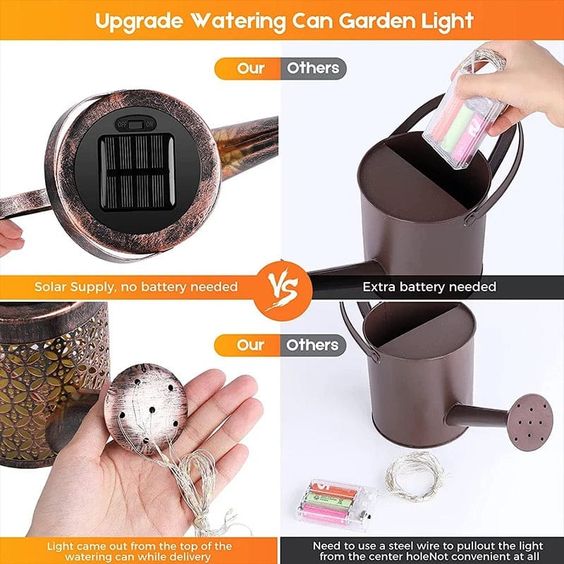 Solar Kettle Waterfall Lamp – Waterproof, Stylish & Decorative Garden Light