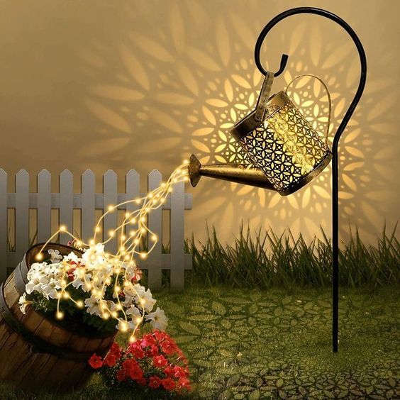 Solar Kettle Waterfall Lamp – Waterproof, Stylish & Decorative Garden Light